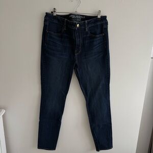 American Eagle Outfitters Hi-Rise Jegging - Dark Indigo Blue
